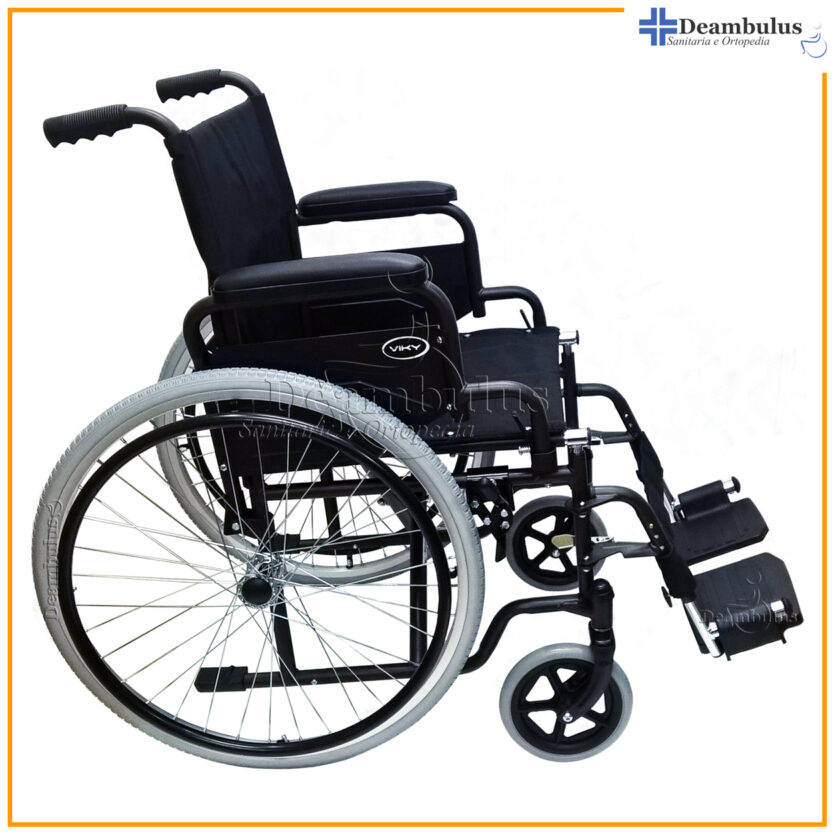 sedia a rotelle pieghevole per disabili seduta 48 demarta - foto-8400