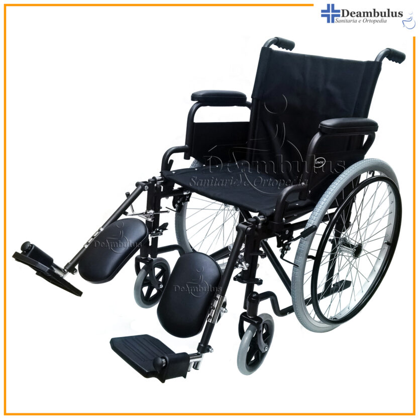 sedia a rotelle pieghevole con alzagambe per disabili - foto-8421