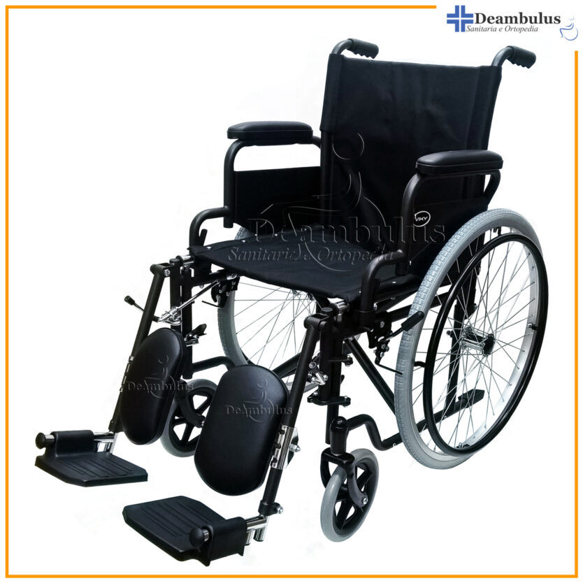 sedia a rotelle pieghevole con alzagambe per disabili 48 - foto-8440