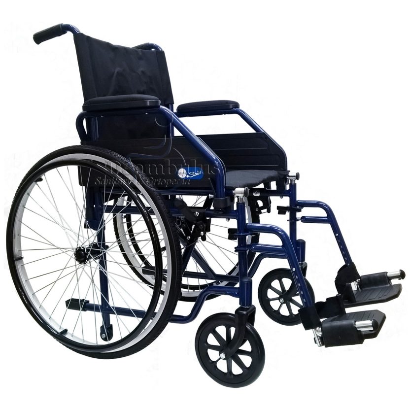 sedia a rotelle pieghevole con ruote estraibili disabili 46 - foto-5650