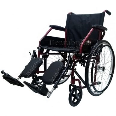 sedia a rotelle pieghevole per anziani con alzagambe da 43 - foto-2050